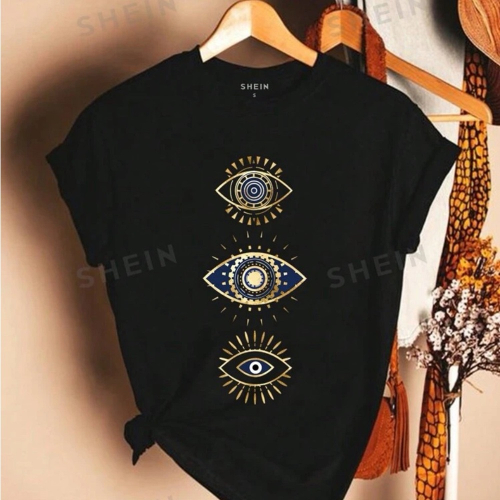 Plus SZ. Evil Eye Trio Tee Shirt. 3X
